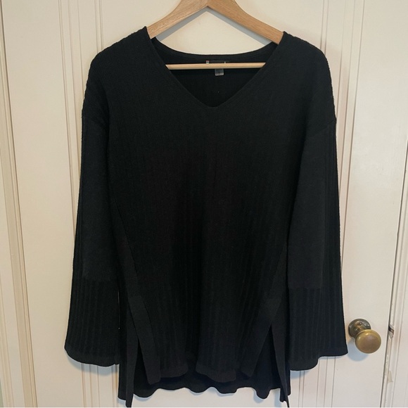 Smartwool Women's Shadow Pine Ribbed V-Neck Sweater Size Small - Picture 4 of 7